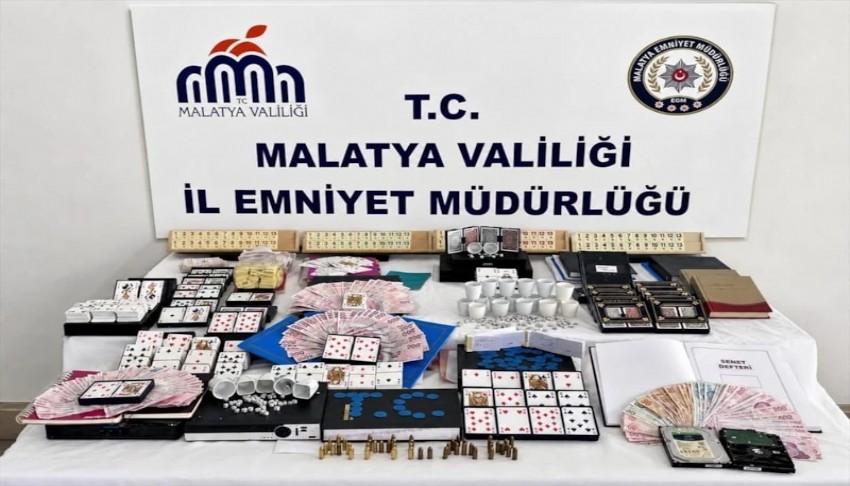 Malatya'da kumar operasyonu