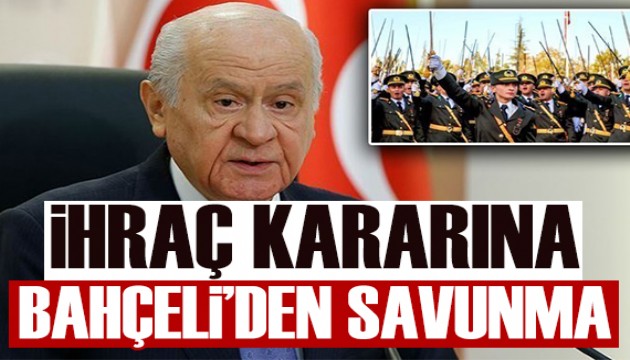 Bahçeli'den teğmenlerin ihraç edilmesiyle ilgili açıklama