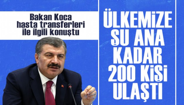 Bakan Koca, Gazze'den Türkiye'ye yapılan hasta transferleri ile ilgili son durumu açıkladı