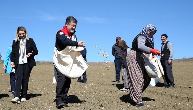 Bakan Yumaklı sarımsak ekimine katıldı