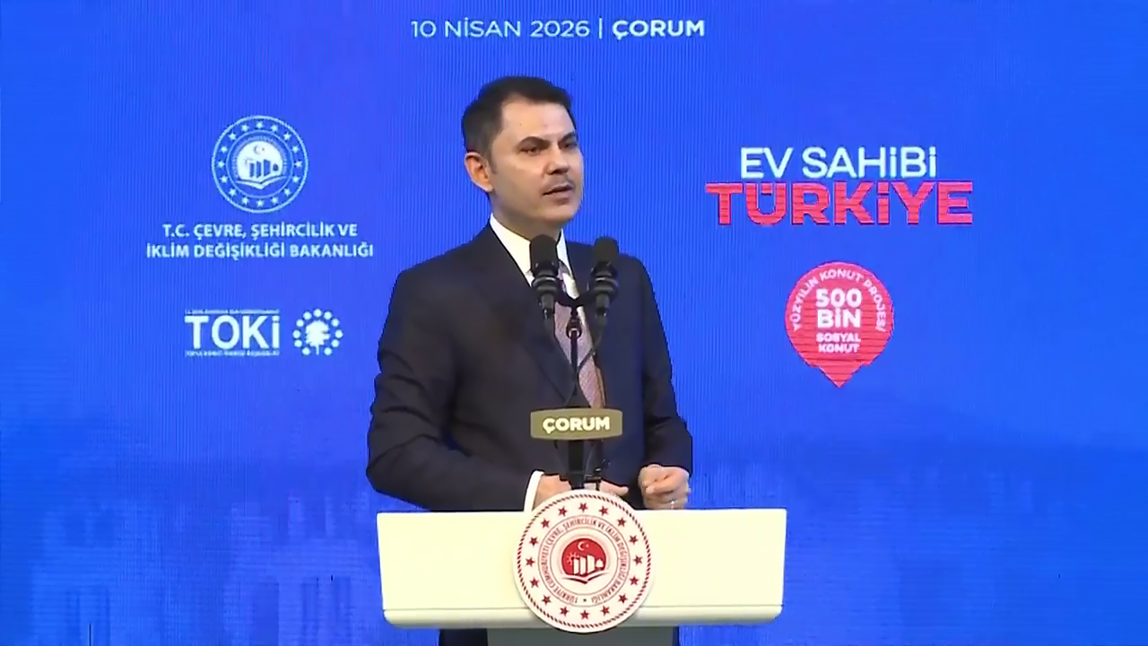 Bakan Kurum Çorum'da kura çekimine katıldı: 'Bu millete verdiğimiz anahtarlar, ülkenin üretimidir'