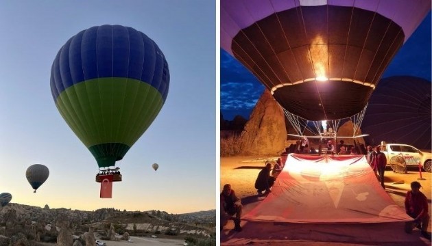 Sıcak hava balonları 10 Kasım için havalandı