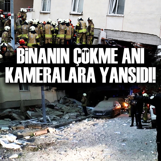 Maltepe'deki 7 katlı binanın çökme anı kamerada