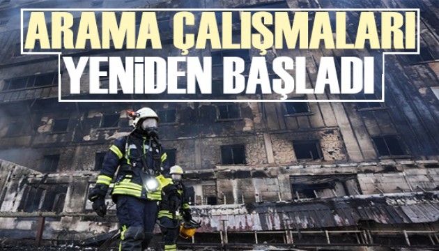 76 kişinin hayatını kaybettiği otelde arama çalışmaları yeniden başladı