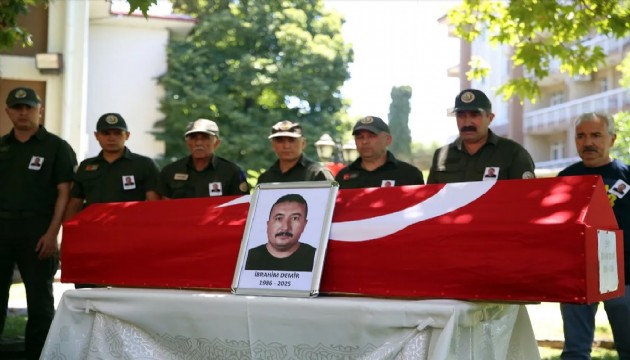 Orman şehidi İbrahim Demir'e veda