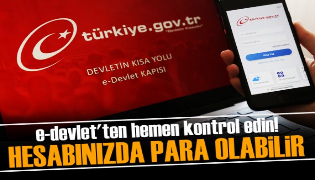 e-Devlet'ten hemen kontrol edin! Hesabınızda para olabilir