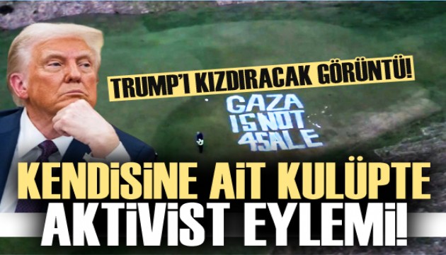 Trump'ın İskoçya'daki golf kulübünde Filistin eylemi