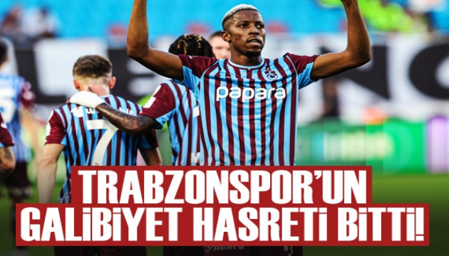 Trabzonspor'un galibiyet hasreti bitti!