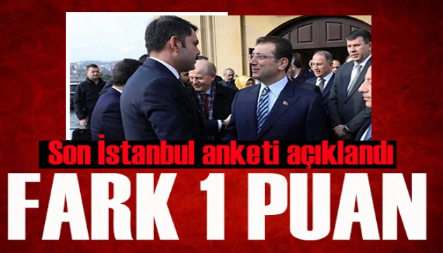 İstanbul'da yapılan son anket sonucu açıklandı: Fark 1 puan