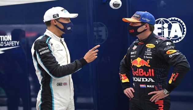 Max Verstappen'den George Russell'a tehdit