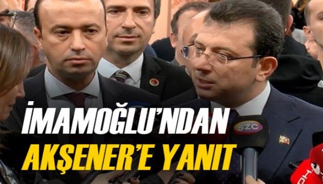 Ekrem İmamoğlu'ndan Akşener'in eleştirilerine yanıt gecikmedi