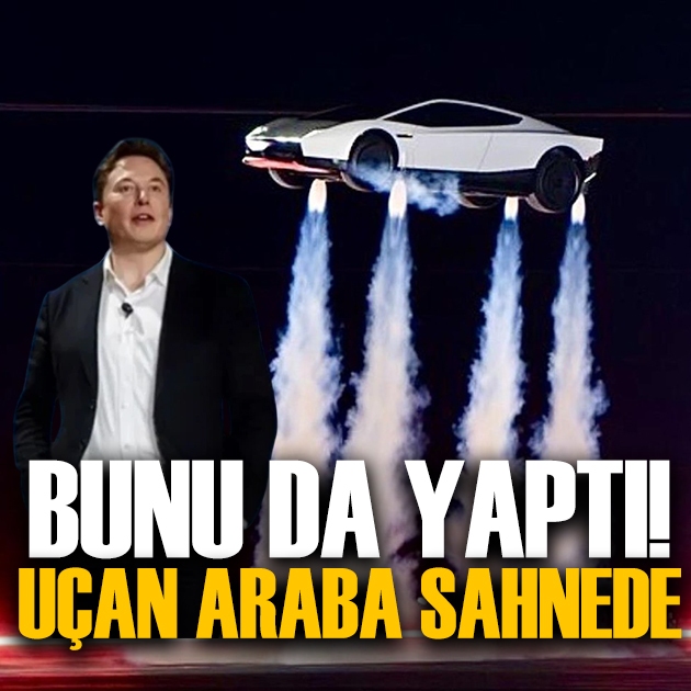Elon Musk bunu da yaptı: Uçan otomobil sahnede!