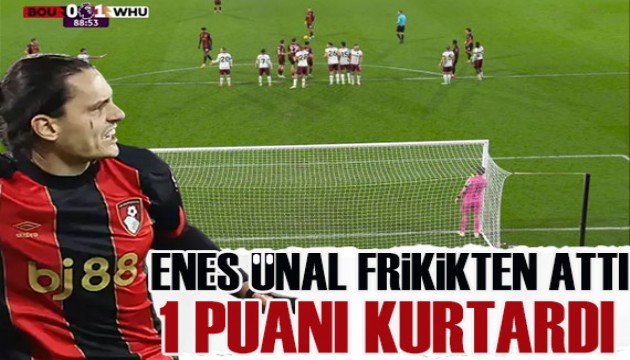 Enes Ünal son dakika frikik golü ile puanı kurtardı