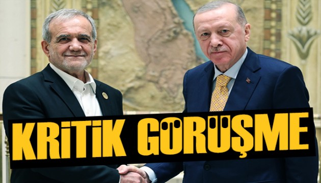 Cumhurbaşkanı Erdoğan, Pezeşkiyan ile görüştü