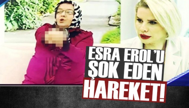 Esra Erol şok oldu: Kadın konuktan el hareketi!