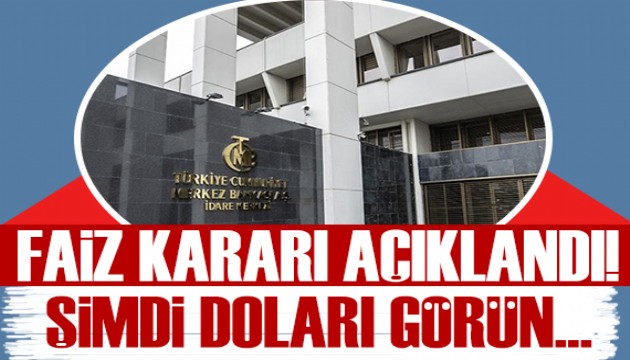 Merkez Bankası faiz kararını açıkladı!