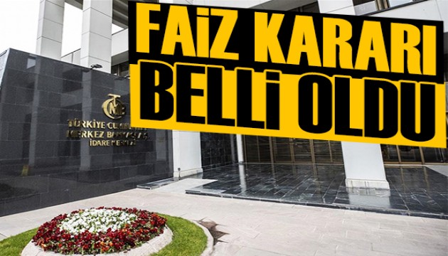 Merkez Bankası faiz kararını açıkladı