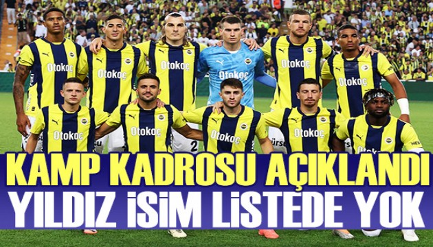 Fenerbahçe'nin Rize kadrosu açıklandı: Yıldız isim listede yok