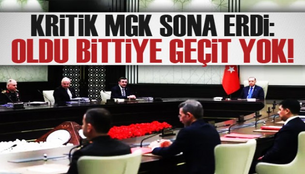 Cumhurbaşkanı Erdoğan liderliğindeki MGK sona erdi