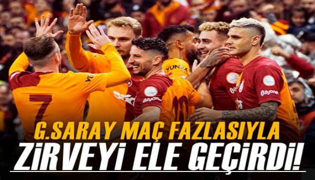 Galatasaray maç fazlasıyla zirveyi ele geçirdi