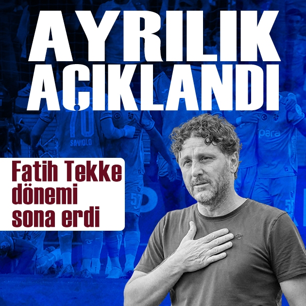 Trabzonspor'da Fatih Tekke dönemi sona erdi