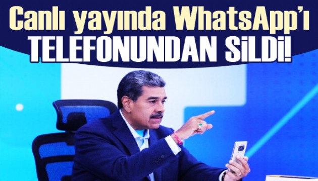 Maduro, WhatsApp'ı canlı yayında böyle sildi!