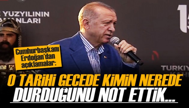 Cumhurbaşkanı Erdoğan'dan flaş açıklamalar