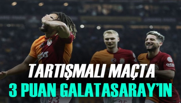 Tartışmalı maçta Galatasaray, Adana Demirspor'u 3 golle geçti