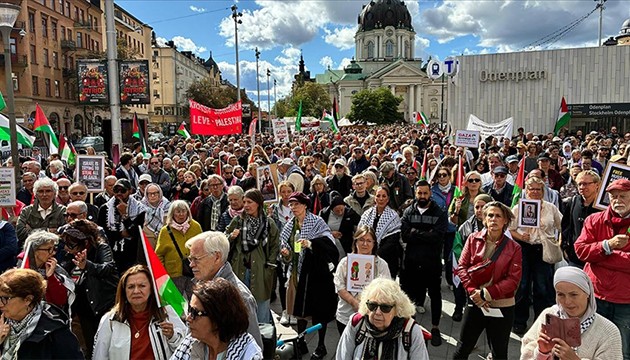 İsveç'te Gazze protestosu