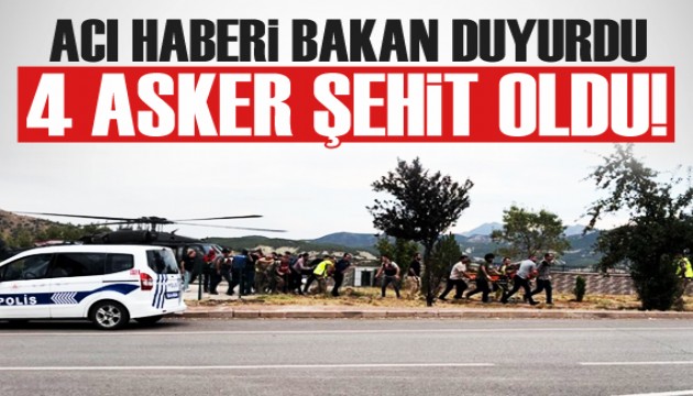 Askeri araç uçuruma yuvarlandı: 4 asker şehit