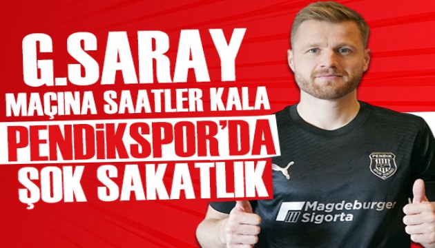 Galatasaray maçına saatler kala Pendikspor'da şok sakatlık