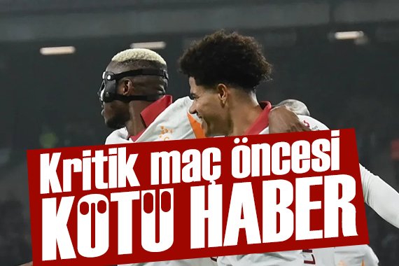 Galatasaray'a şampiyonluk maçı öncesi şok!