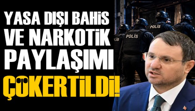Bakan Gürlek'ten yasa dışı bahis ve narkokapan açıklaması: Çökertildiler!