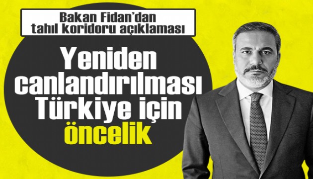 Bakan Fidan'dan tahıl koridoru açıklaması: Türkiye için öncelik