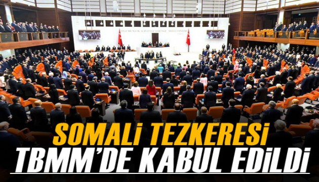 Somali tezkeresi TBMM'de kabul edildi