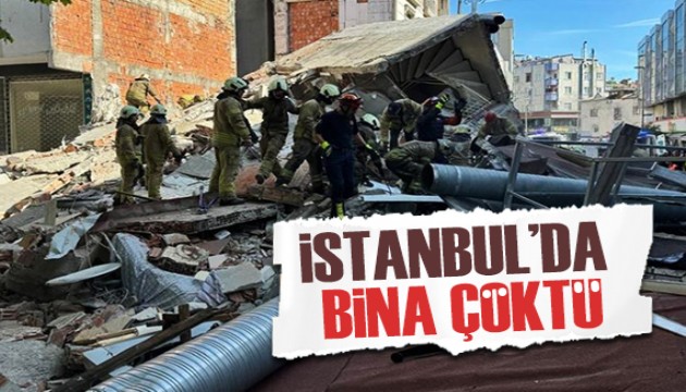 Küçükçekmece'de bina çöktü