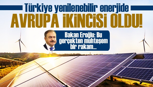 Türkiye yenilenebilir enerjide Avrupa 2'ncisi!