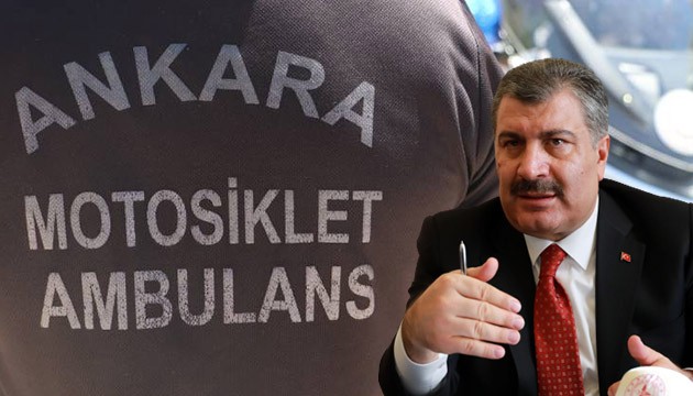 Bakan Koca paylaştı: Motosiklet ambulanslarımız görev başında