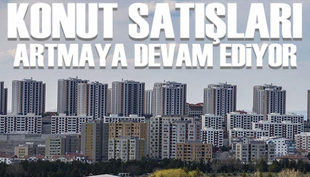 Konut satışı yıllık oranda artmaya devam ediyor