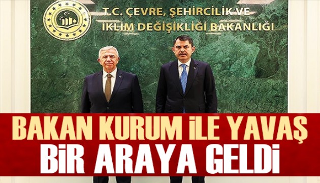 Ankara'da dikkat çeken görüşme: Bakan Kurum ile Mansur Yavaş bir araya geldi