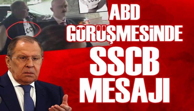 Rus Dışişleri Bakanı Lavrov, ABD görüşmesine 'SSCB' yazılı sweatshirt ile geldi