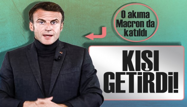 Fransa'da enerji krizine karşı kalın giyinme kampanyasına Cumhurbaşkanı Macron'da katıldı!