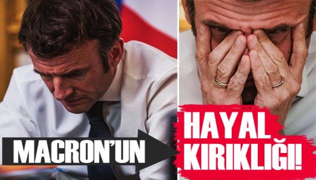 Macron'un hayal kırıklığı objektiflere yansıdı!