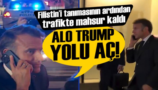 Trump'ın konvoyu Filistin'i tanımasının ardından Macron'u trafikte mahsur bıraktı!