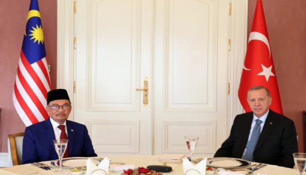 Cumhurbaşkanı Erdoğan, Malezya Başbakanı Enver İbrahim'i kabul etti