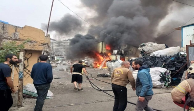 İşçi konteynerinde korkutan yangın