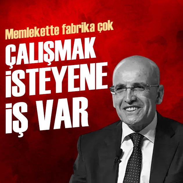 Hazine ve Maliye Bakanı Şimşek: Memlekette fabrika çok, gençlerimiz çalışmak isterse iş var