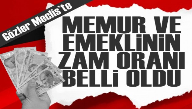 Memur ve emeklinin zam oranı belli oldu! Gözler Meclis'te...