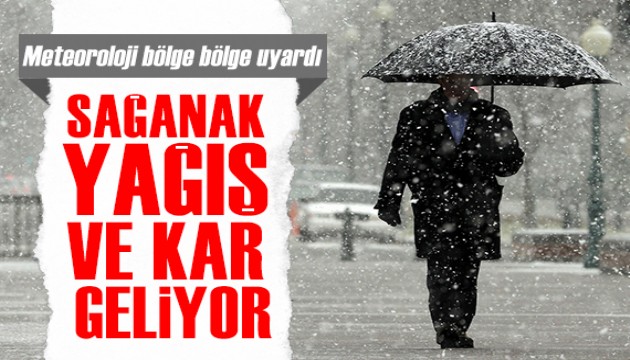 Meteoroloji bölge bölge uyardı: Sağanak yağış ve kar geliyor