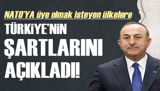 Bakan Çavuşoğlu NATO üyesi olmak isteyen ülkelerle ilgili Türkiye'nin şartlarını açıkladı!
